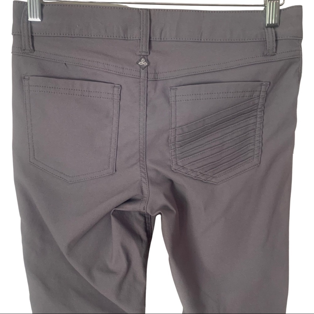 PRANA Brenna Moto Stretch Skinny Pants Mid Rise Gravel Nylon Size 2 - Picture 11 of 15